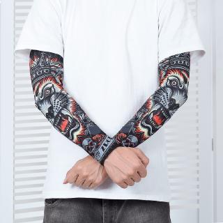 Manset Lengan Pria wanita  Bahan Ice Silk Desain  Tato  