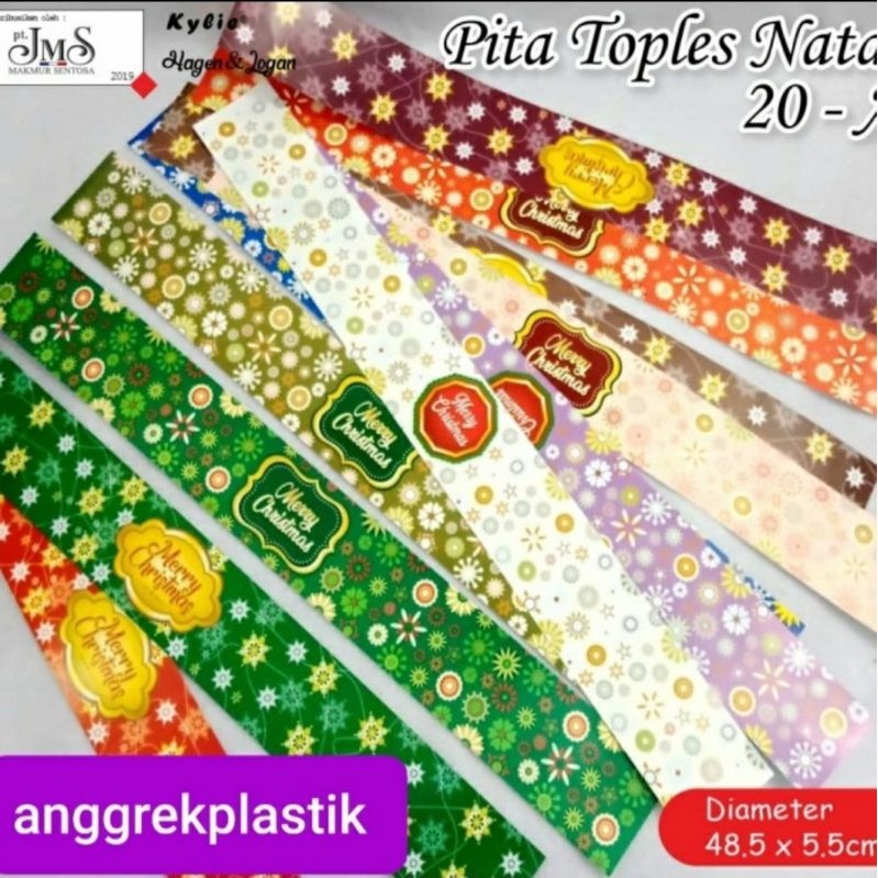 

pita kertas toples kue Natal Christmas (10 pc)