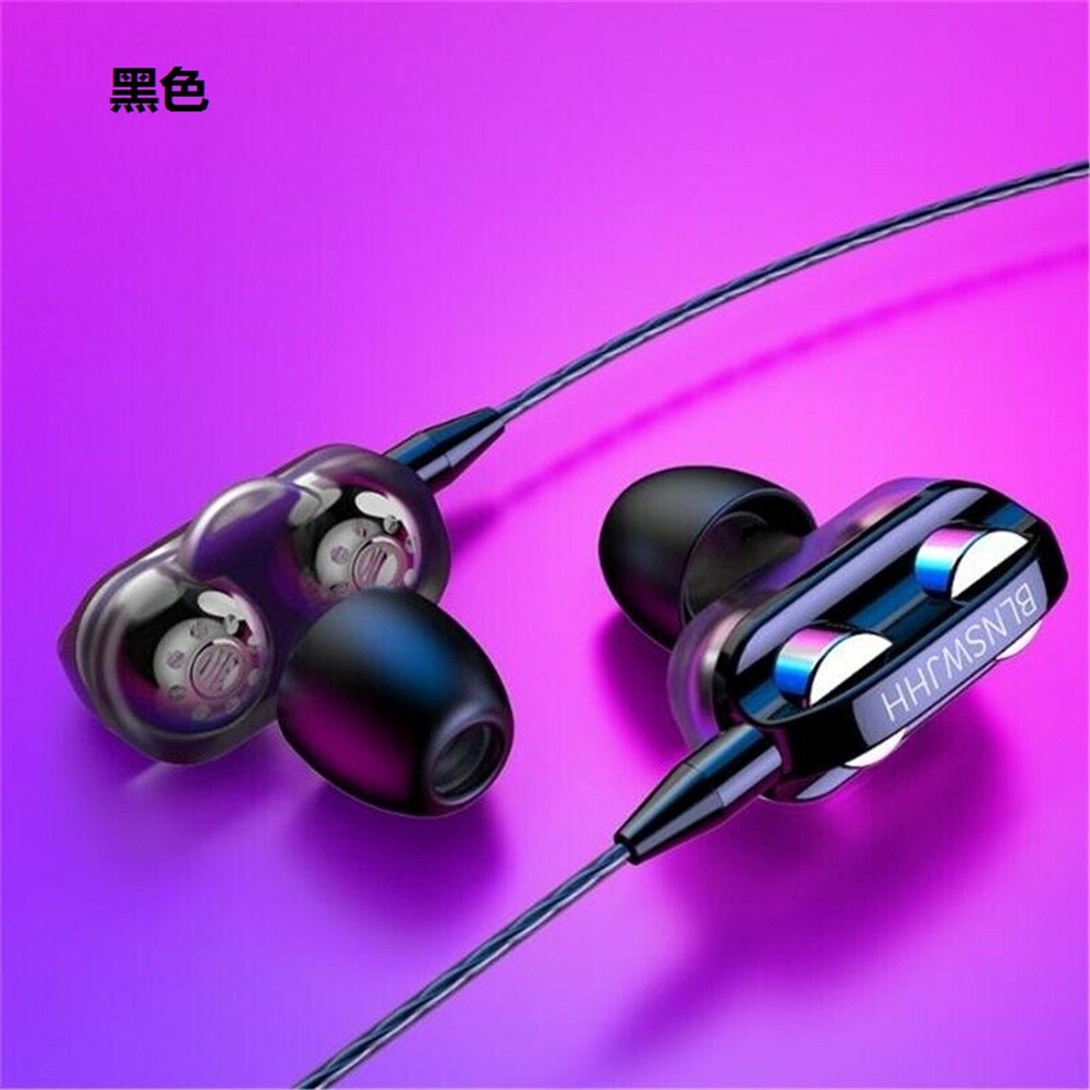 Earphone Hifi Super Bass Dual Driver Dengan Kabel Jack 3.5mm #261141322