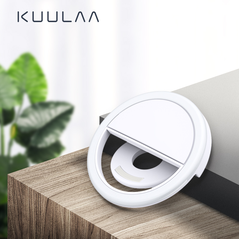 

KUULAA USB Rechargeable LED Selfie Fill Light Supplementary Lighting Selfie Mobile Phone Fill Light