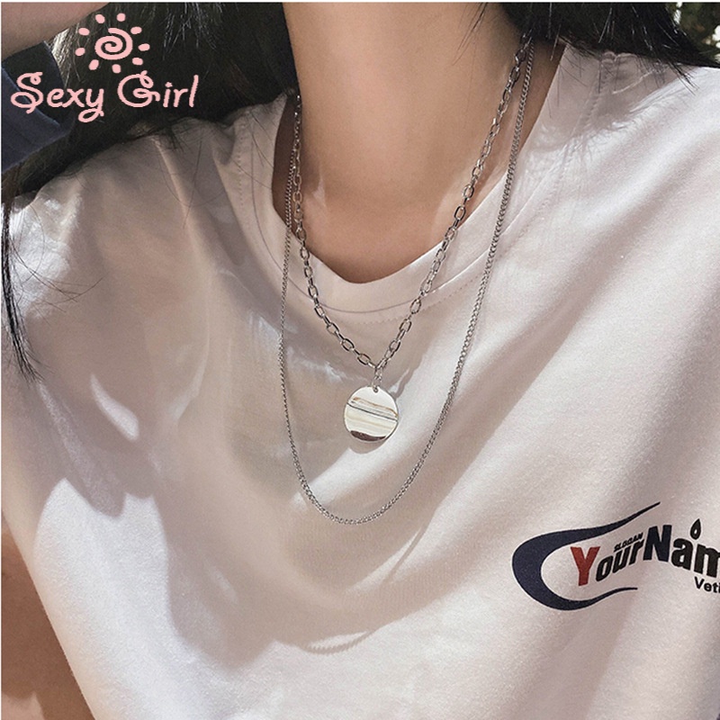 Women Ladies Necklace Hip-hop Punk Personality Sweater Sweater Chain Jewelry Clavicle Chain