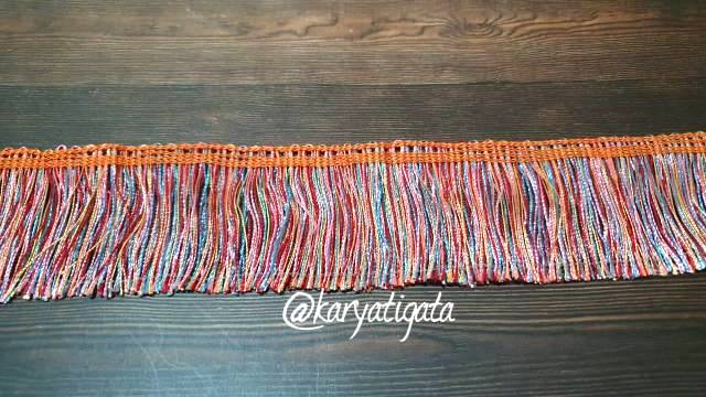 Renda Rumbai Sisir Lebar 5 cm Warna Warni (25 Yard)