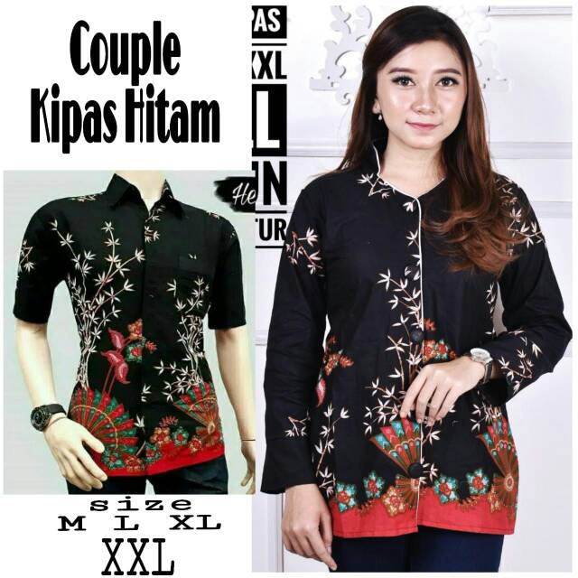 Couple Maura Motif Kipas Ruffle Batik Ori Ndoro Jowi DNT