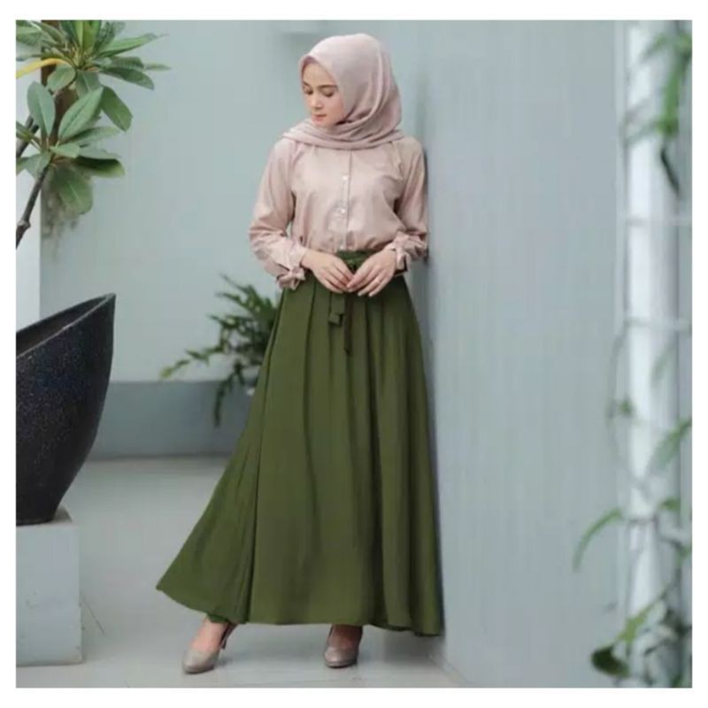 Rok Chiffon Ceruti Panjang Full Furing