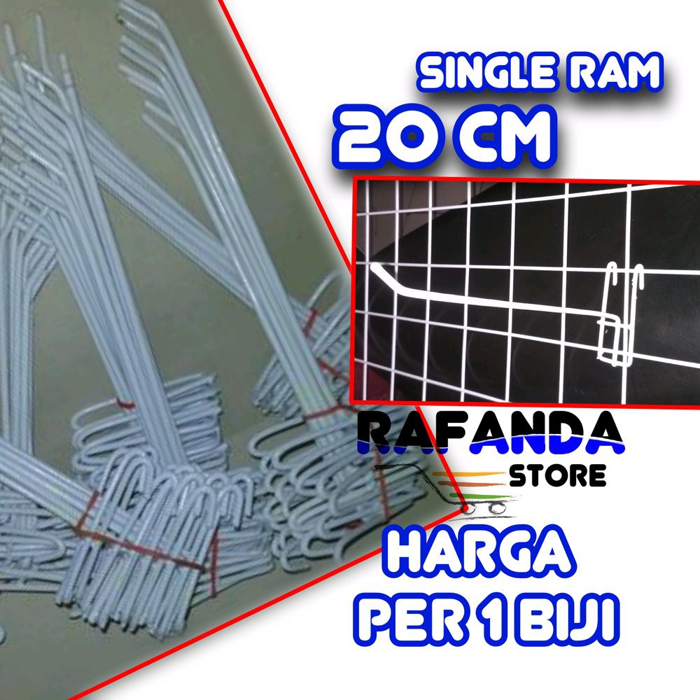 Ukuran 20cm Single ram gantungan aksesories hook ram aksesoris pajangan konter dan aksesoris hp