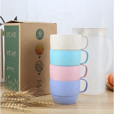 TEKO GELAS SET 5 IN 1 /TRAVEL CUP/WATER MUG / CANGKIR AIR WARNA WARNI