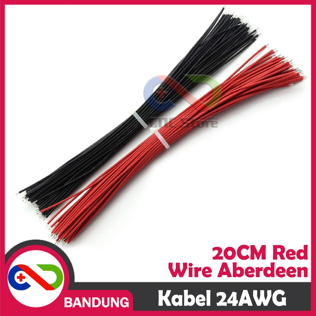 WIRE ABERDEEN RED WIRE CONECTING ELECTRONIC 20CM 24AWG