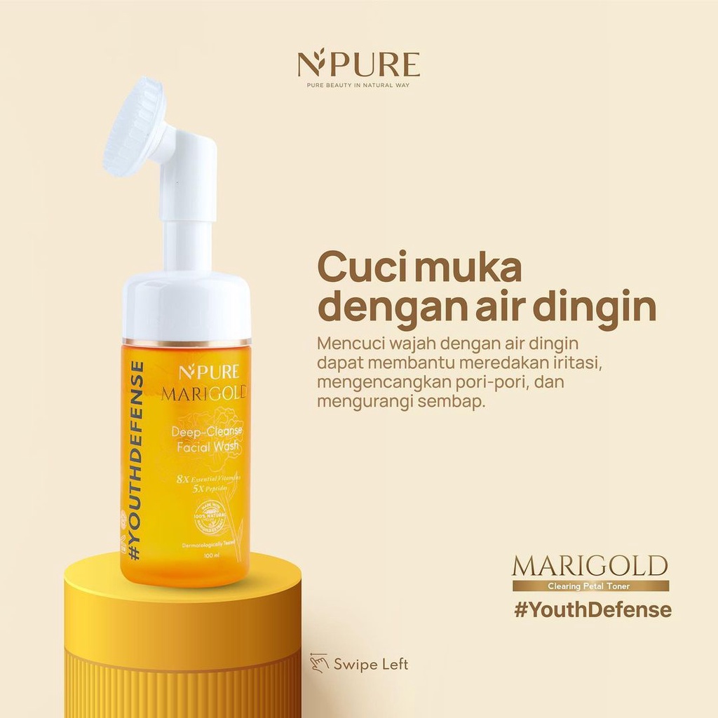 NPURE Face Foam/Wash Marigold Series (Anti Aging Facial Wash)-4