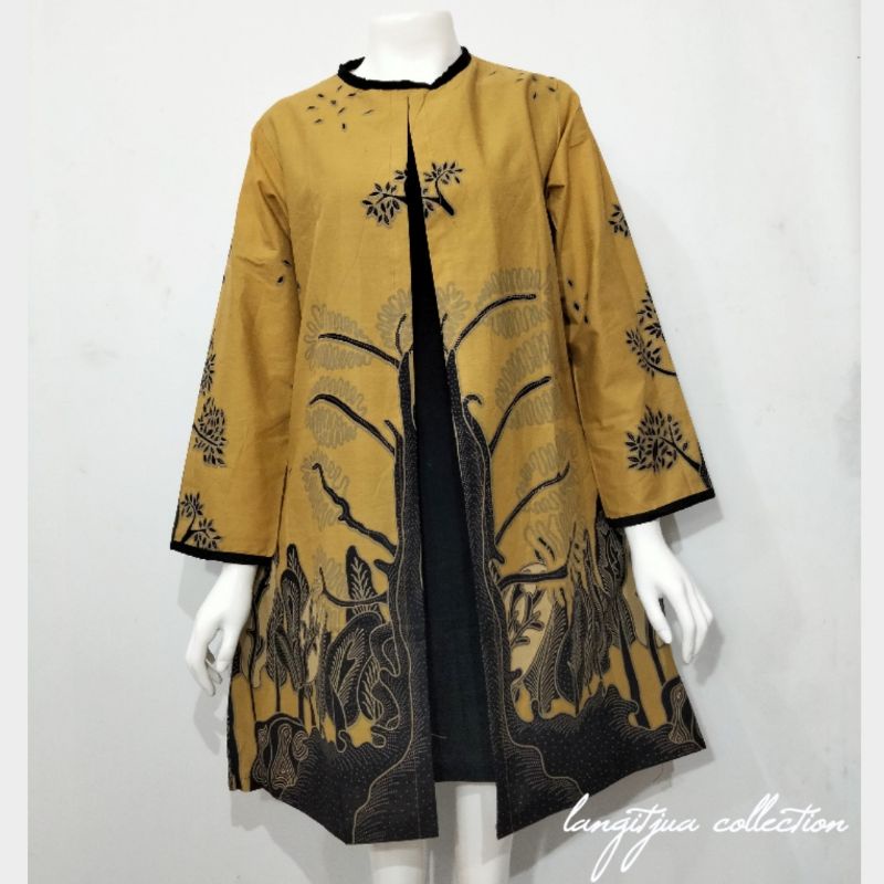 TUNIK KASYAIRA | BAJU BATIK WANITA MODERN MONALISA SIZE M L XL  | BAJU KERJA MUSLIMAH TRENDY - LANGITJUA BATIK SOLO