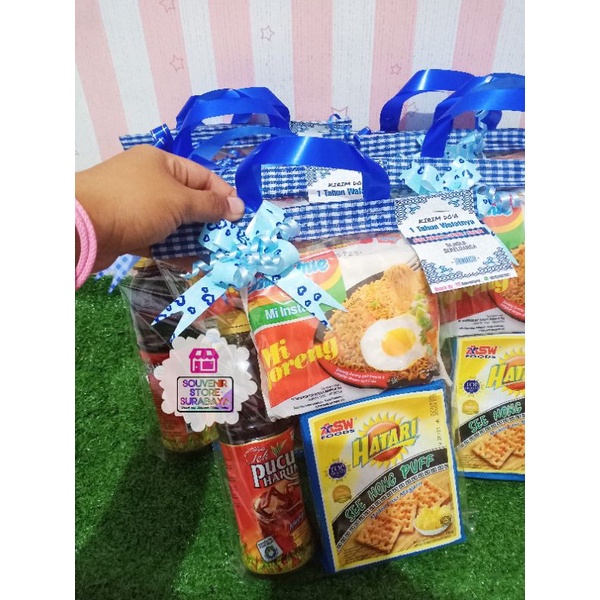 Snack Hajatan / Bingkisan Snack / Paket Hajatan / Hatari See Hong Puff / TehPucuk / Paket Syukuran / snack hajatan murah