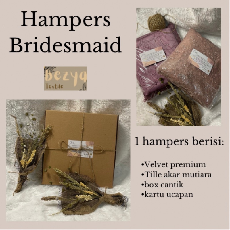 PAKET BRIDESMAID HAMPERS / PAKET SERAGAMAN BRIDESMAID / BRIDESMAID / HAMPERS BRIDESMAID