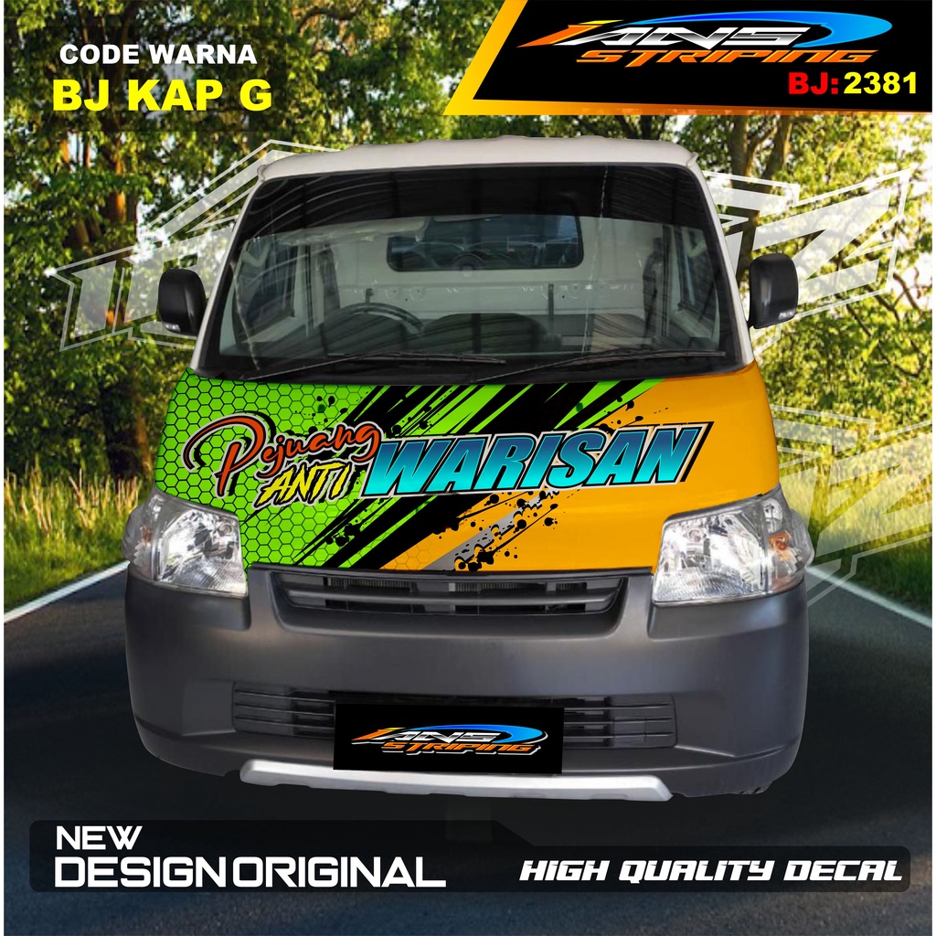 STIKER DECAL KAP KABIN DEPAN MOBIL GRANMAX PICK UP / VARIASI STIKER KABIN DEPAN PICK UP / DECAL STIKER KABIN CARRY PICK UP L300 DLL