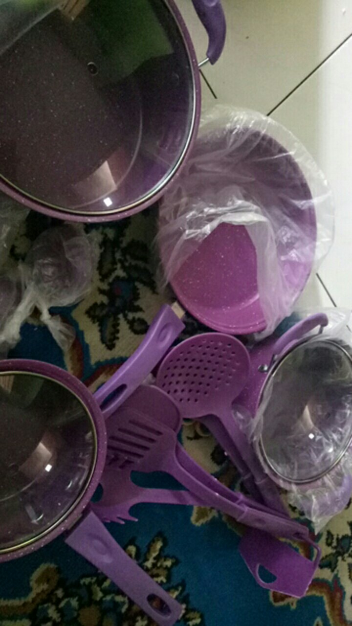 Cookware Set 13 In 1 Peralatan Masak Dapur Panci Tutup Teflon Kitchen Tools Home Perlengkapan Rumah