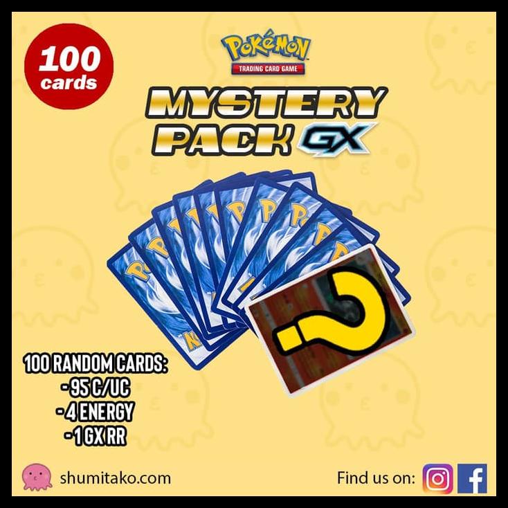 COD 100 KARTU POKEMON TCG CARDS RANDOM BULK MYSTERY PACK GX GUARANTEED COD