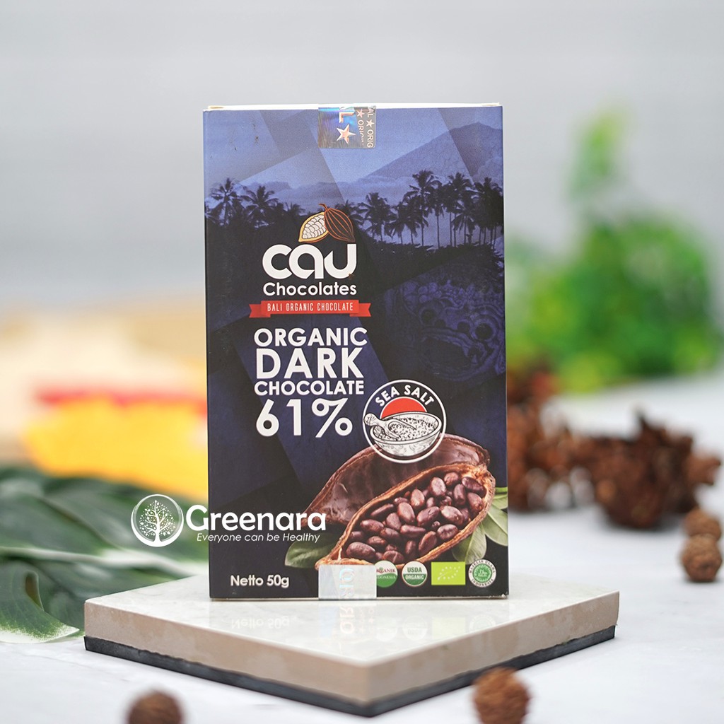 

Alsiha Sehat Alami Organik Cemilan Sehat CAU Chocolate Organic Dark Chocolate 61% with Sea Salt