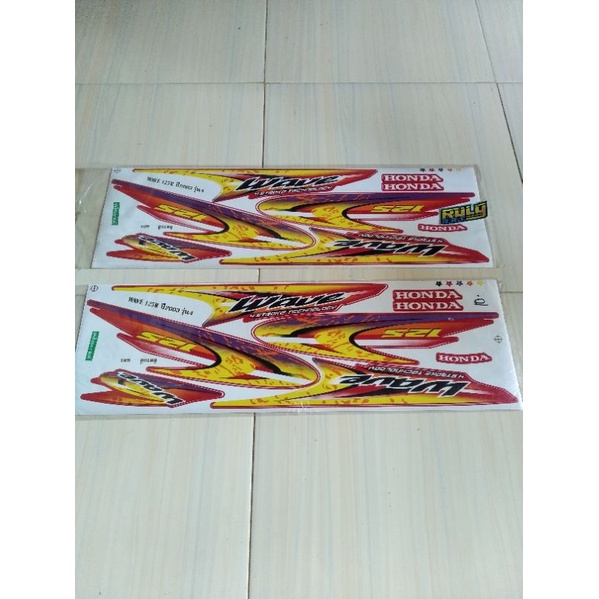 striping wave 125 karisma merah