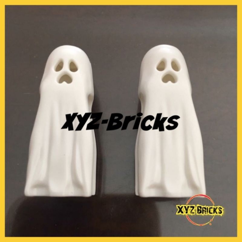 LEGO PARTS - (2 Pcs) Headgear Ghost Glow In The Dark / Baju Hantu GID