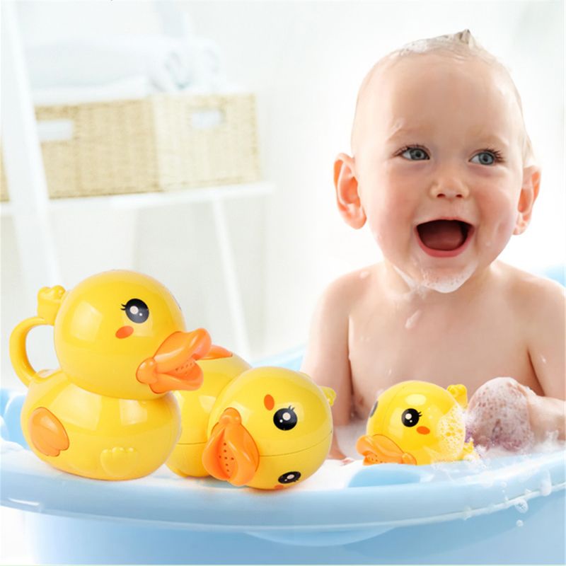 Mary Watering Pot Bebek Mainan Kolam Renang Bayi Mengapung Perahu Bebek Bebas Gigitan Kartun Shower Untuk Kepala Bukan Jamur Safety Water Toy for