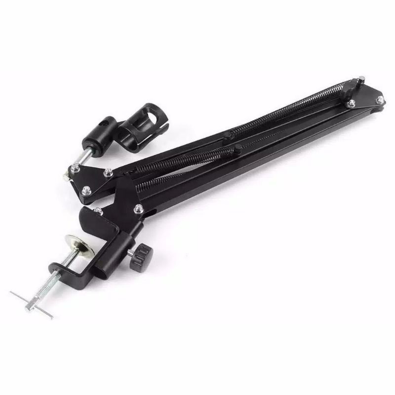 Arm Stand Microphone Jepit Meja Stand Lipat Suspension Microphone