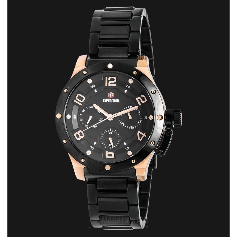 Expedition E 6381 BF BBRBASL Ladies Black Dial Black Stainless Steel