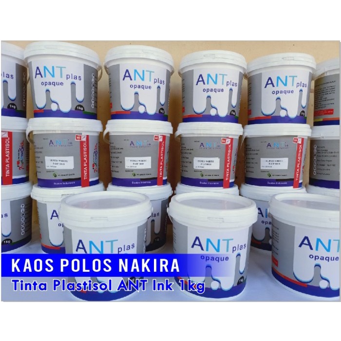 

kaligrafi-perlengkapan- tinta plastisol ant ink / cat sablon plastisol white 1 kg - white