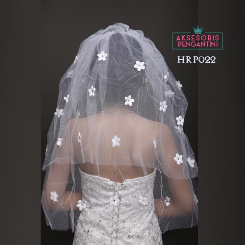 [READY STOCK] KERUDUNG PENGANTIN AKSESORIS PESTA VEIL WEDDING 4 LAYER HRP022