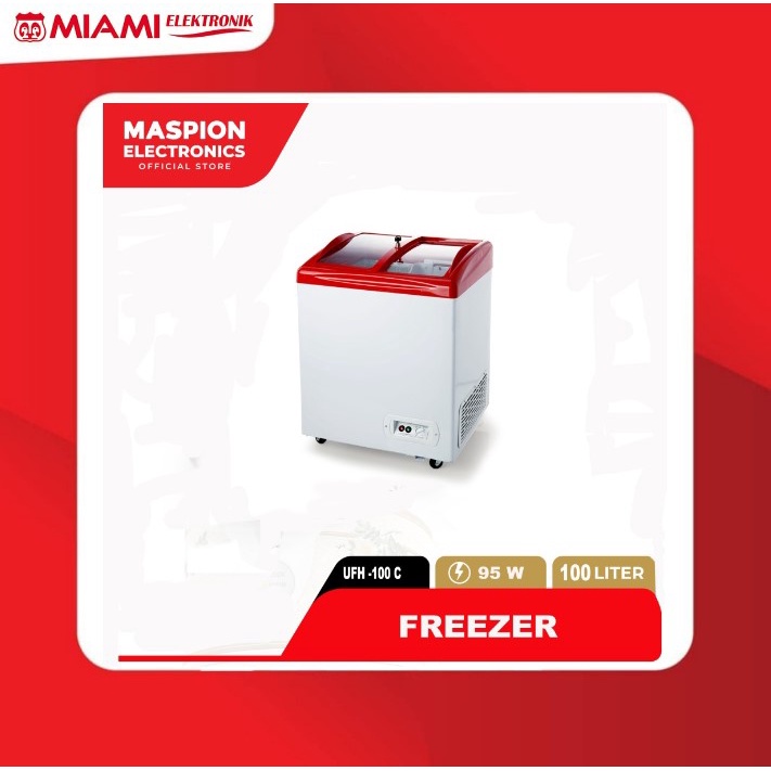 Chest Freezer Maspion Uchida UFH100C / Freezer Box Maspion Uchida 100L UFH 100C