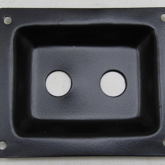 Plat speakon besi plat speaker kayu isi 2 lubang JEK MIC CB diameter lubang 1.5 cm