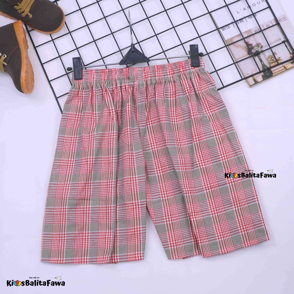 Celana Hawai Pria fit XXL / Motif Kotak Pria Harian Boxer Pendek Jumbo Pants Harian Big Size