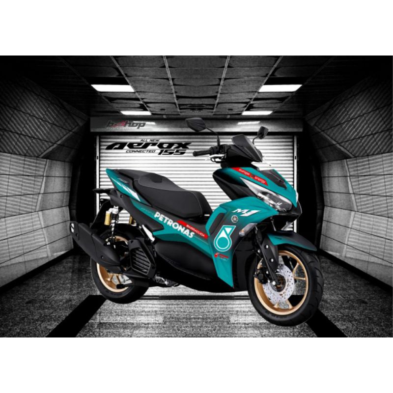 Decal Aerox new connected 155 petronas toska variasi #stiker888