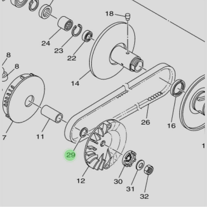 Ring pulley mio J Ring rumah roller mio j ganjal rumah roller costume ring cvt pulley cvt mio j ganjal ring rumah roller all matic vario pcx adv namx aerox genio beat deluxe scoopy 2021-2022 beat street led Ganjel ring rumah roller racing