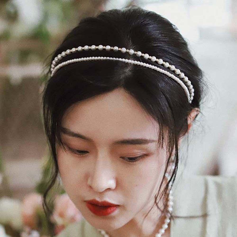 Needway  Mutiara Rambut Hoop Princess Sweet Wash Hair Band Hiasan Kepala Hiasan Rambut Hiasan Kepala Korea