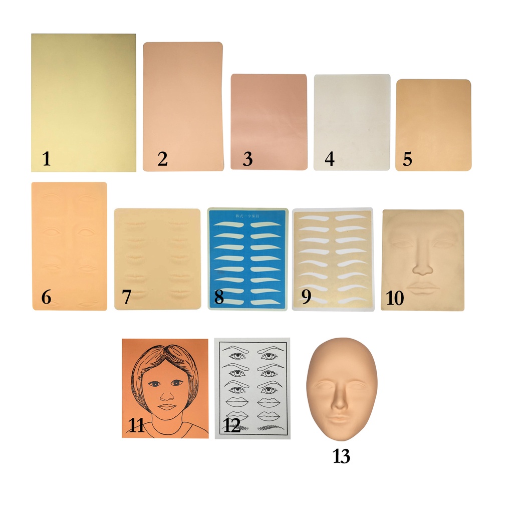 Kulit Latihan Sulam polos/ kulit latihan 3D, manekin sulam/ patung latihan sulam/kulit latihan eyeli