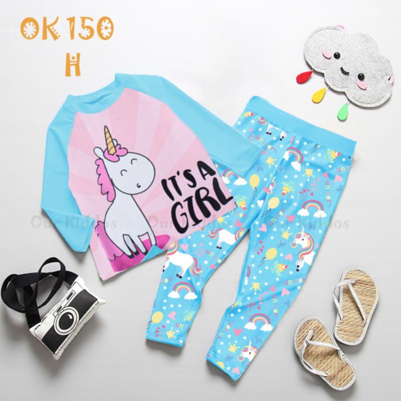 OK150 BAJU RENANG ANAK / BAJU RENANG ANAK IMPOR / BAJU RENANG ANAK TEEN