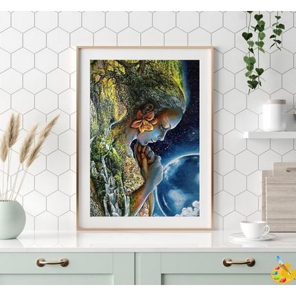 DIY Full Drill Diamond Painting - 5D Woman In Mountain Stitch Kit