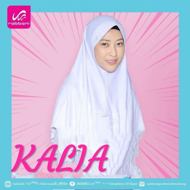 Kerudung instant Rabbani model KALIA size L XL jilbab Rabbani sekolah