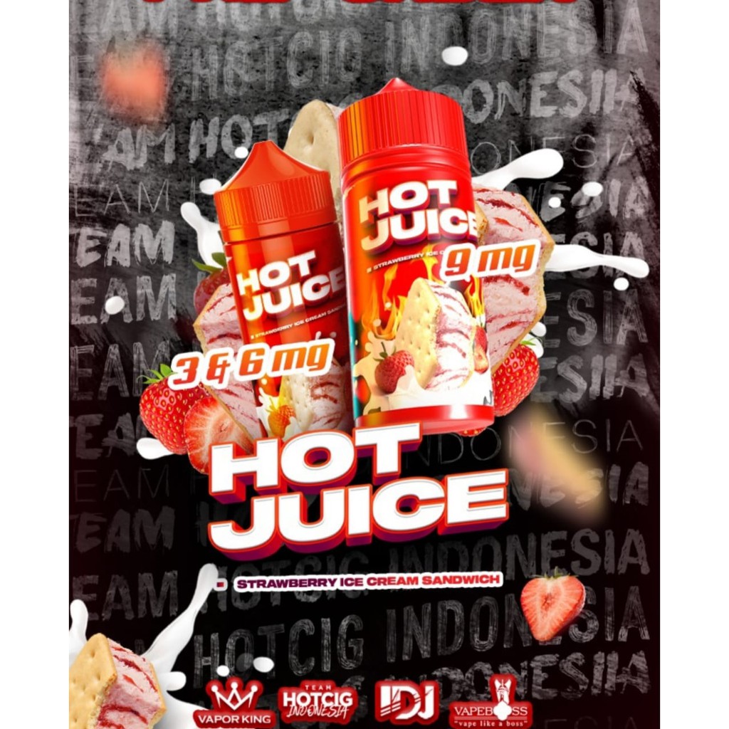 Liquid HOT JUICE Strawberry Ice Cream Sandwich By Team Hotcig Indonesia