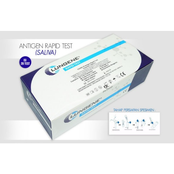 SWAB ANTIGEN LUNGENE CLUNGENE SALIVA LIUR TEST KIT KEMENKES AKL 20 SET/BOX