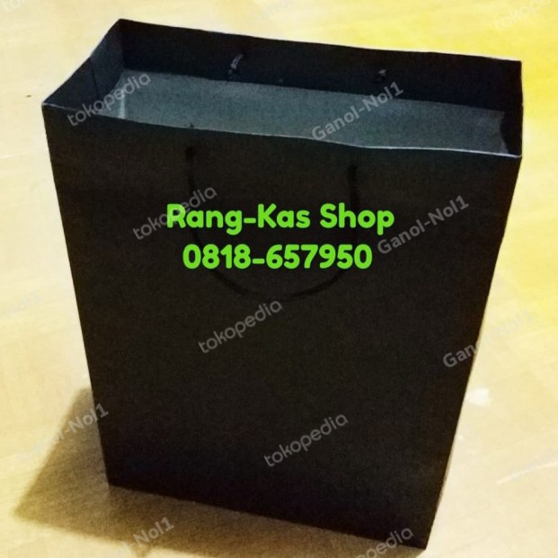 

READY COD Paper bag Hitam polos Folio karton Duplex Tebal TERLARIS