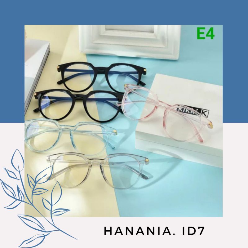 KACAMATA ANTI RADIASI WANITA PRIA FRAME SUNGLASSES LENSA TRANSPARAN IMPOR KACAMATA KOREA BG KC005 (138)