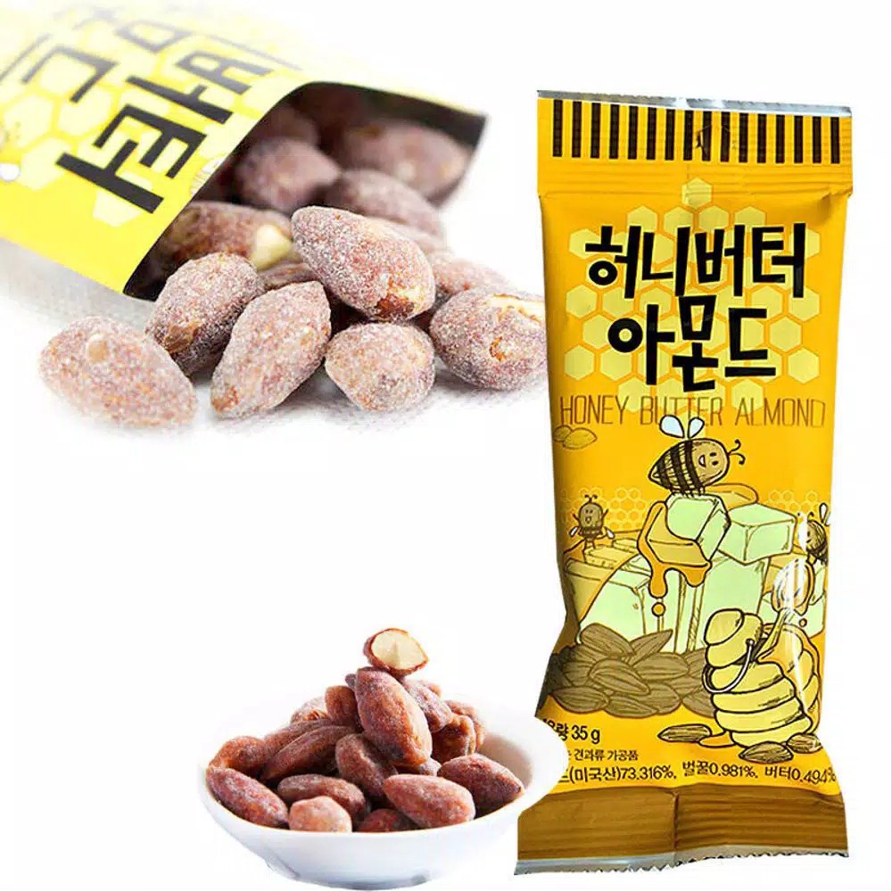 HONEY BUTTER ALMOND 30 GRAM KACANG ALMOND MADU KOREA RESMI ORIGINAL