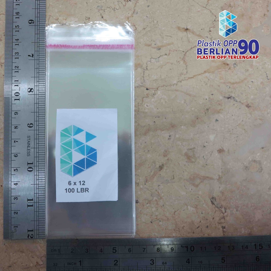 6x12 cm Plastik Opp Seal / Plastik Opp Lem Tebal 20 Micron