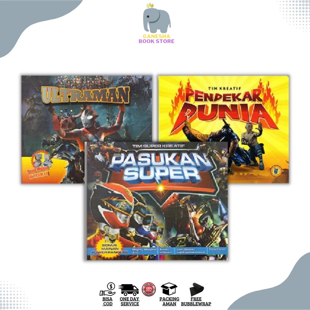 Buku Cerita Anak Bergambar - Seri Pahlawan : Super Ultraman, Pasukan Super, Pendekar Dunia