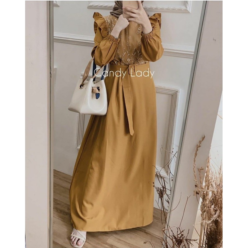 GAMIS NALENA SWAN BROKAT TILE DAILY - BRUKAT BUSUI DRESS REMAJA WANITA MUSLIM BRUKLAT TERBARU KONDANGAN