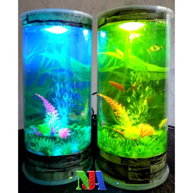 Usb Mini Akuarium Aquarium Ikan Life Hiasan Meja Kantor 