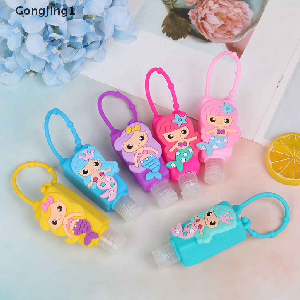 Gongjing1 Botol Hand Sanitizer Anti Bakteri Bahan Silikon Bentuk Mermaid