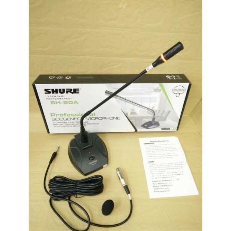 Mic Conferense Podium Shure Sh 20A SH20A MICROPHONE TANLE MIC MEJA CONDENSOR