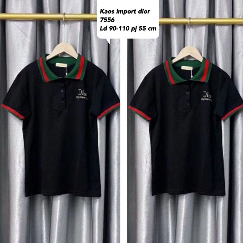 ATASAN WANITA KAOS IMPORT KERAH VV 75566