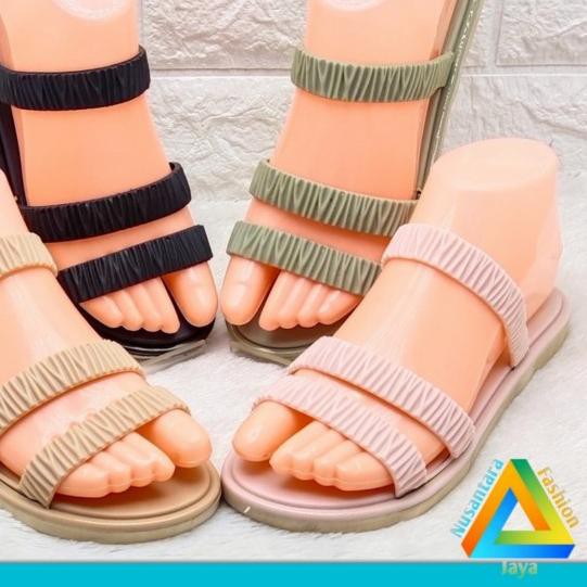 ℗ Sandal Santai Wanita Terbaru [ 1205-X1 ] Sandal Wanita Jelly Balance - Peach, 37 ✧