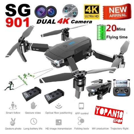 TERMURAH Drone sg901 16MP Dual Kamera 4K Wifi Fpv battery 2200 Rc Quadcopter vs Sg900